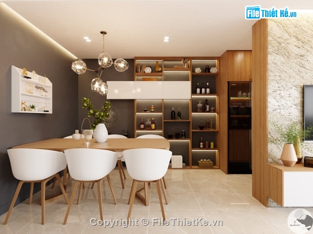 nội thất căn hộ,sketchup nội thất căn hộ,3dmax nội thất căn hộ,Sketch Up nội thất